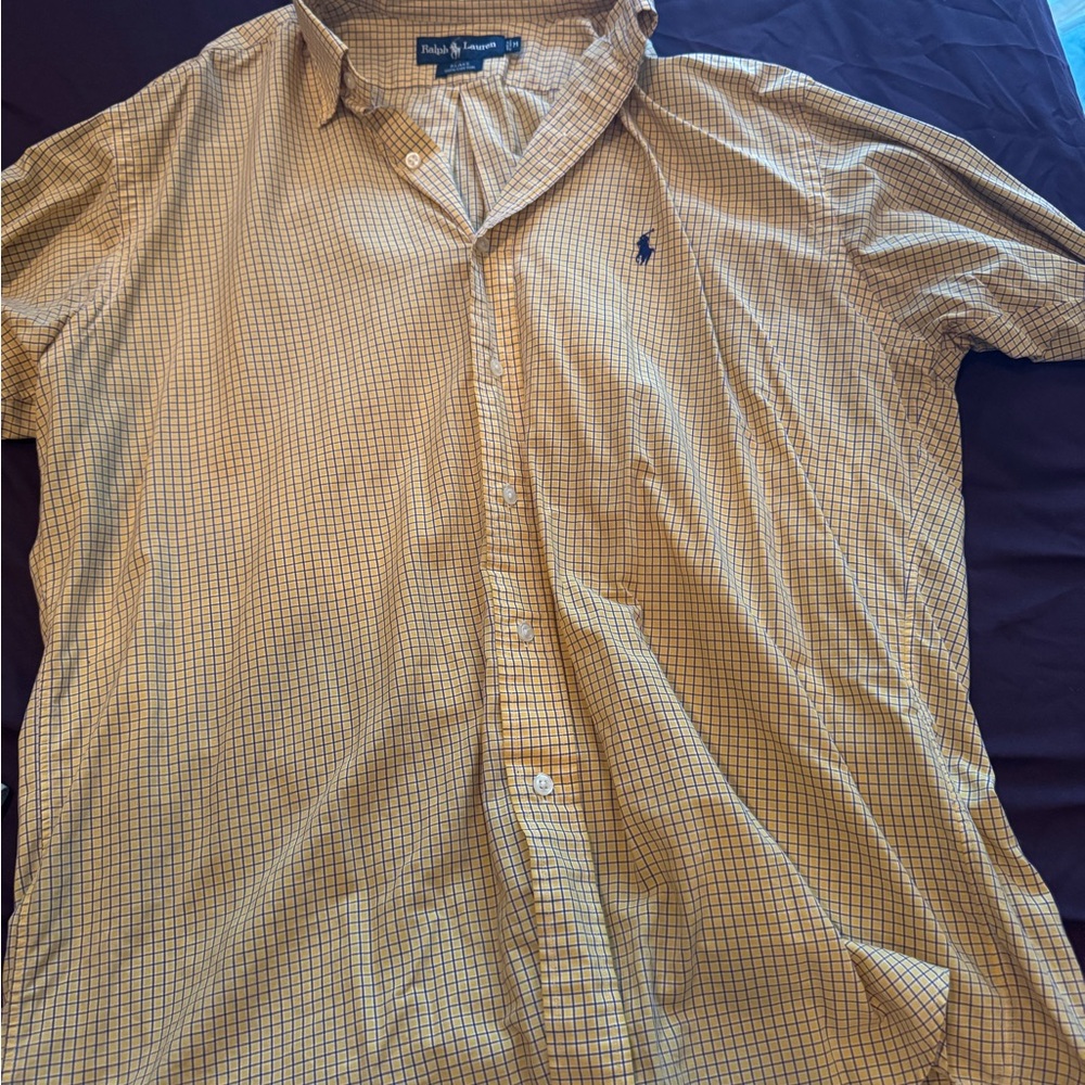 Ralph Lauren Yellow Casual Button Down Shirt